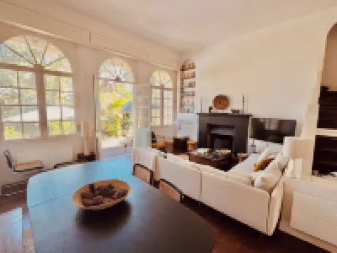 Character house between lake and sea