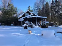 Chalet-Swim-Brook on Property-Views-Firepit-Woodstove-7 Min to Stratton-Dogs OK