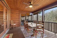 Vintage Luxury Creekside Cabin ~ King Bed, Hot Tub, Fire Pit & Game Room, Dog Ok