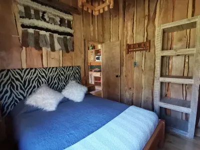 Wonderful Rustic Cabin 2, with Native Logs, on the Banks of the Trancura River