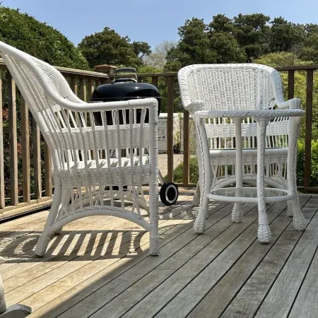 This Two-Bedroom Cottage Features One Queen Bed, Two Twin Beds, and a Sofa Bed.