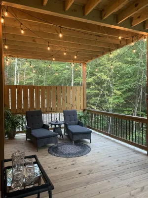 BUDDHA BLUE RIDGE TREES is a BRAND NEW custom 4/4 Close to town Find your ZEN...