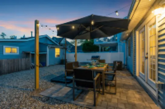 Grill and Full Paver Patio - Cozy Modern Beach Haven