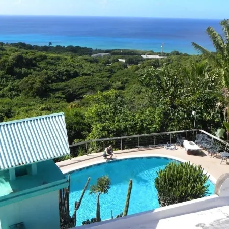2 bedroom apartment in mountain top villa with pool..