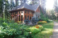 Stone Gatehouse in Mt. Robson Park Near Jasper Nat. Park, Ab