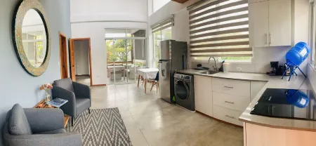 Modern apartment with 18 feet ceilings and private terrace with view to a park Отели рядом с достопримечательностью «Исследовательская станция Чарльза Дарвина»