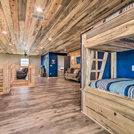 Upscale Riverfront Home w/ Beach & Fire Pit!