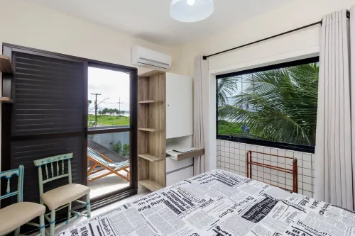 Beachfront comfort with balconies and barbecue for families (6 people) and pets