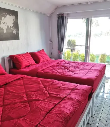 ห้องวิวแม่น้ำ-เตียงควีนไซส์ 2 เตียง