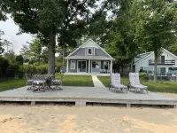 Beautiful waterfront home with private beach.