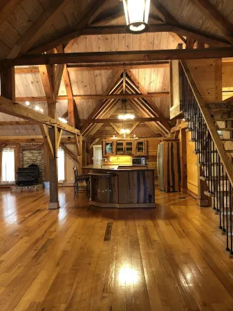 "Rustic Retreat" Timber Frame near Sam Houston Jones State Park & Casinos