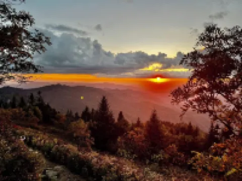 Balsam Mountain Cabin with waterfalls and a great year round view