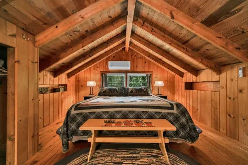 Buck's Cabin near Brevard, NC  Dog Friendly Wood stove, mtn views in forest.