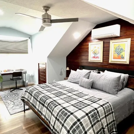 Modern Open Floor Plan Guest Apt with King