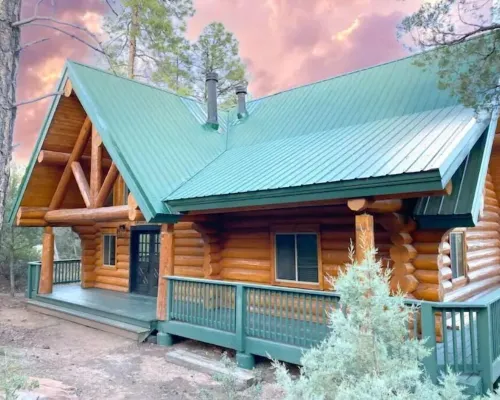 New Build Modern Log Cabin in the Heart of Pine on 2 acres of secluded Forest Hotels in Pine