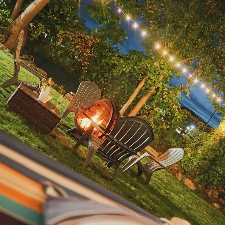 Backyard Oasis: Gazebo, Pool Table & Fire Table