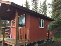 Casey’s Bear Den is a cozy cabin near Johnson Lake and the Kasilof River