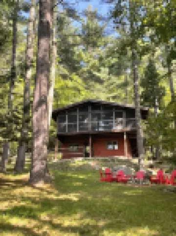 Secluded house with enclosed dog yard on 200 acre family estate