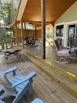 Lakeside Lodge for family fun with game room and covered deck! Fish & Swim!!!