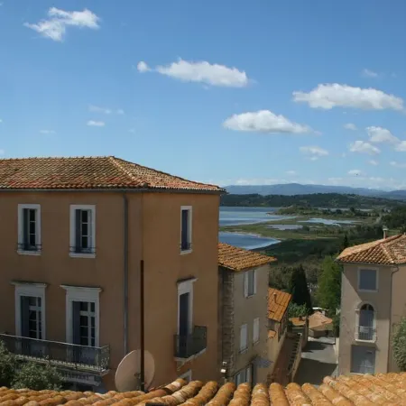 Lagoon and sea views from the heart of the village of Bages between Narbonne and Collioure