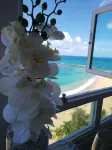 Breezy Beachfront Apt. View of Paradise Hotels in Zarzal