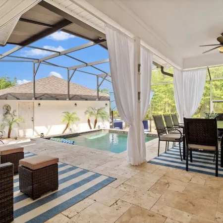 Beach Cottage 3 Bed 2 Bath Heated Pool Free Golf Cart Bring Your Boat RV Private 1AC lot