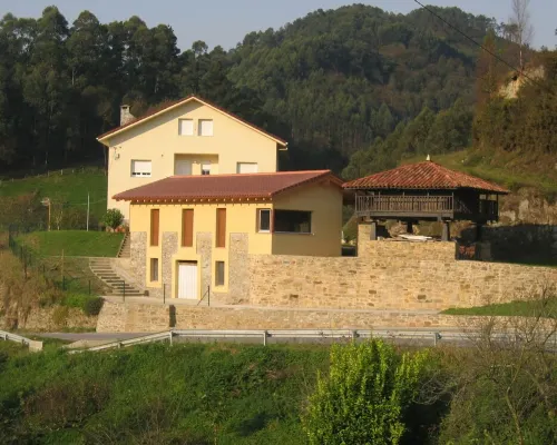 Beautiful views of the green nature from the inside Asturiana Hotels in Valdes