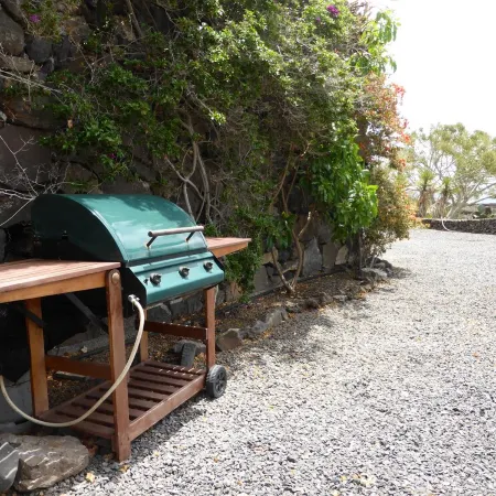 Volcanic lava stone house short walk to the beach, sea and mountain views