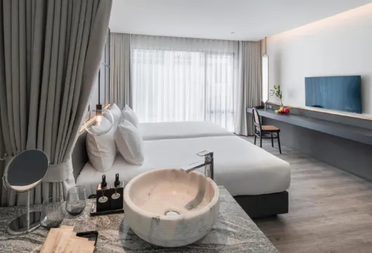 ห้องดีลักซ์ เตียงใหญ่ 1 เตียงหรือเตียงเดี่ยว 2 เตียง