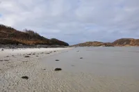 Lochside with beach access uninterrupted views of spectacular Highland Mountains