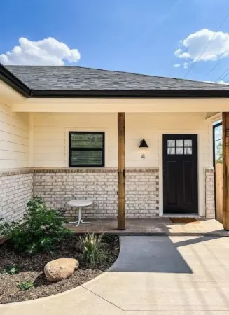 Upscale studio with skyline view