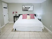 Entire lower level in a private home with walkout fenced yard.