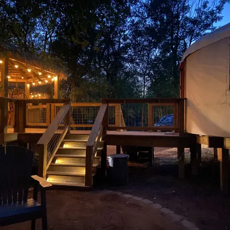 Mourning Dove Yurt! Cold A/C! Hot Tub! Medina River Access ! Close to Town!