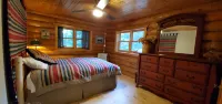 Spacious, family-sized, pet-friendly chalet style log home on Lake Chippewa.