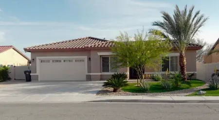 A modern vacation home in Desert Hot Springs, built in 2020 with 4 bd, 3 baths