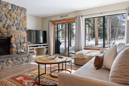 Cozy Fireplace and Private Outdoor Patio - Stylish Mountain Retreat