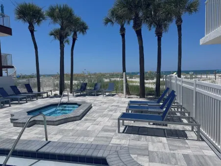 Stunning Beach Views from Balcony in Upscale Beachfront Condo with Pool and Spa