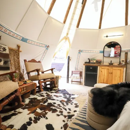Cozy Oso Tipi a unique Glamping experience at El Mistico Ranch
