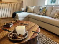 Woodland edge retreat, with wood burning stove.