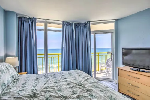 Ocean-View Balcony North Myrtle Beach Condo! - spa