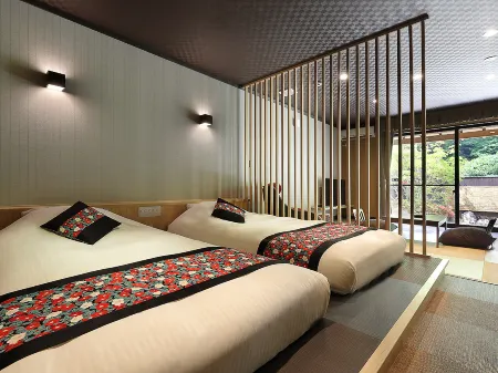 Open-Air Baths in All Rooms. Independent Cottages - Kanon