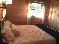 Couples getaway TINY Log Cabin by the pine trees