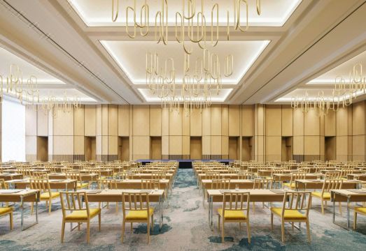 Courtyard Fukui의 세련된 호텔 로비 모습