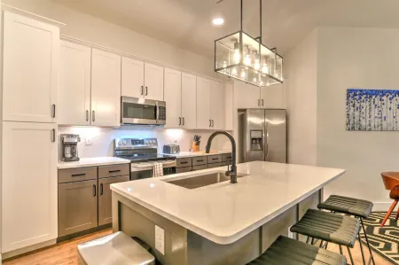 Modern Kitchen and Secured Parking - Stylish Mountain Getaway