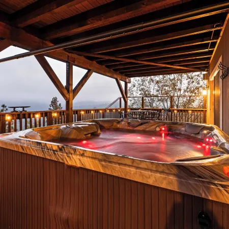 Hot Tub Fire Pit Game Room Amazing Deck Views Sky Canyon Lodge by AvantStay