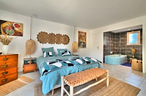 Casa Marcel, 4 Chambres, 4 Sdb, Décoration Bohème, au Calme Dans la Pinède