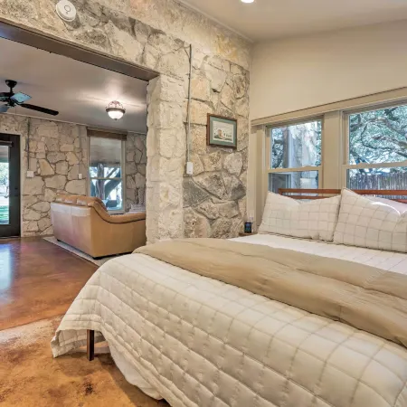 Blanco Riverfront Historic Home, 3 Mi to Downtown!