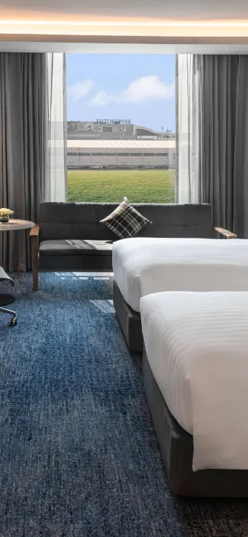 ห้องดีลักซ์หัวมุมเตียงแฝด