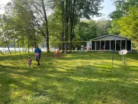 Waterfront home with Star Wars themed bunk room on all sports lake. Hotels in Amber Township