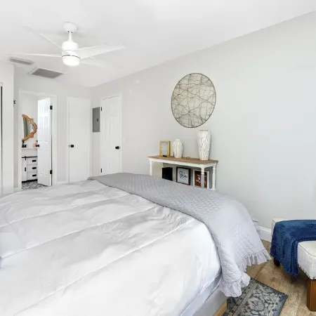 1 block to dwnt/7min to beach/King bed/Free parking
